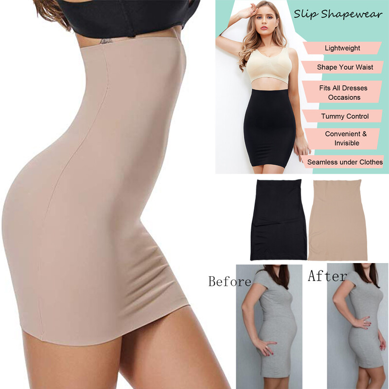 Ladies Slim Shaper Seamless Slips Waist Trainer Tummy Control Girdle Under  Dress | eBay