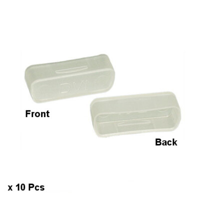 Clear Color 10 Pieces of DVI Dust Cover/Port Protector DVI Digital/Analog Socket