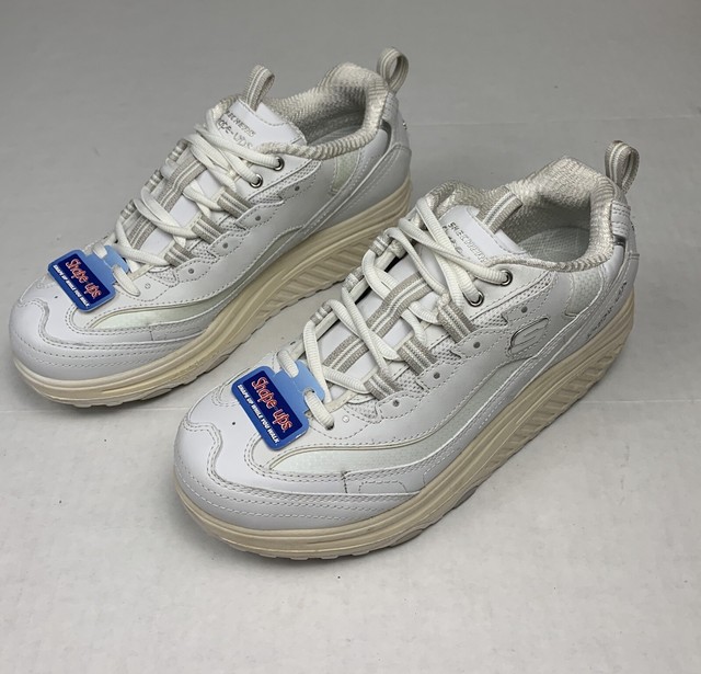 skechers shape ups white