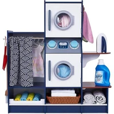 Lil Jumbl Kids Washer And Dryer Playset, Wooden Pretend Laundry For Kids |2932