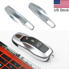 Matte Silver Remote Control Key Fob Shell Cover For Porsche 911 Cayman Panamera