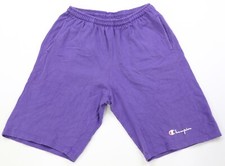 Rare Vintage CHAMPION Signature Spell Out Gym Athletic Shorts 90s Purple Size L