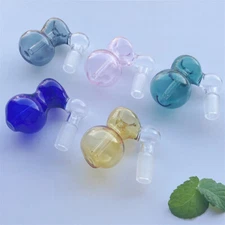14mm 45° Male Glass Ash Catcher Tobacco Water Pipe Bubbler Bong Filter Colorful