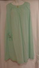 VTG Aristocraft Light Green Nylon Night Gown Sleeveless High Neck Line SMALL