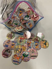 1000 Vintage Jurassic NFL Licensed Pogs