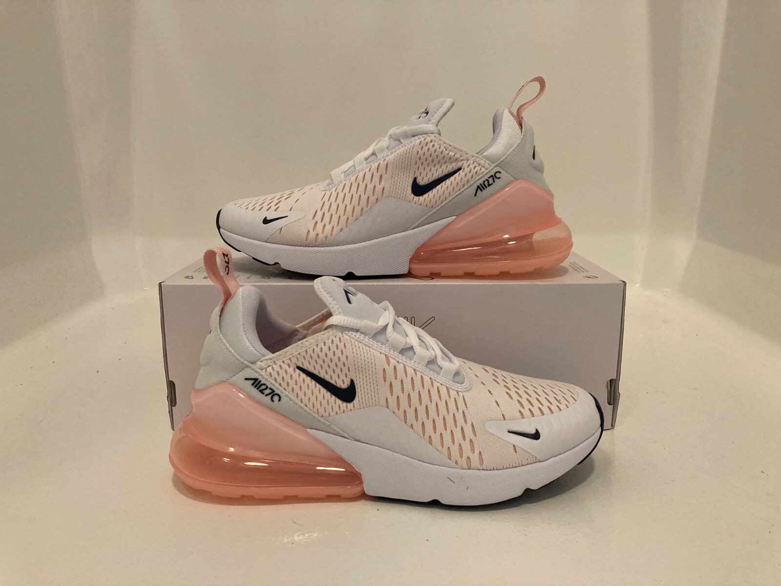Sz 7.5 Women - Nike Air Max 270 White Coral Pink Gym Run Casual Shoes NEW  AH6789 | eBay