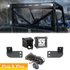 WEISEN Rear Roof 3" LED Pods Mounts Wire For Polaris Ranger XP 1000 Crew 2018-25