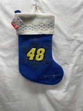 Jimmy Johnson #48 Nascar Christmas Stocking Embroidered Signature 15.5x8