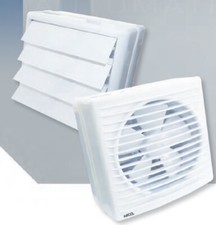WINDOW and WALL TYPE AXIAL EXTRACTOR FAN WITH AUTOMATIC BACK SHUTTER, 375 m3/h