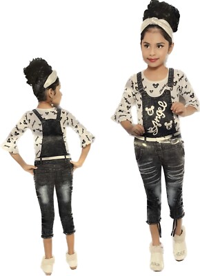 Mcrown  Little Girls Jumpsuit | 6-7 years | Grey | New | Trendy | Casual | Party