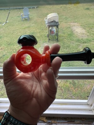 Phoenix Star Pipe Bowl Glass Super Cute Trippy Design Red Unique