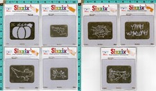 7pc LOT SIZZIX Simple Impressions Embossing Folders Goth/Halloween Interest Bat