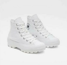 converse black & white ctas lugged hi sneakers