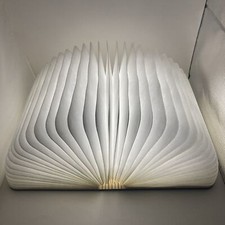 Novelty Portable Folding Wooden Book Lamp USB Rechargeable Desk Night Light New