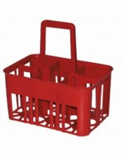 Cestello cesta plastica portabottiglie vino acqua cestino n° 6 posti cantina 