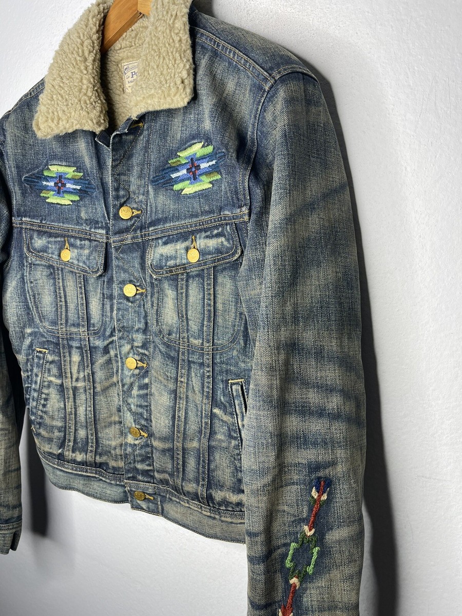 Polo Ralph Lauren Small Trucker Jacket RRL Southwestern Polo Ralph Lauren Small Trucker Jacket RRL Southwestern