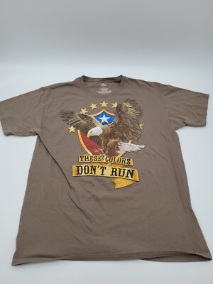 Celebrate Patriotic Large Brown Bold Eagle American Men Shirt..#2594