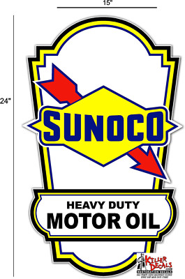 24'' SUNOCO LUBSTER SIDE DECAL GAS AND OIL PUMP, SIGN, WALL ART STICKER a