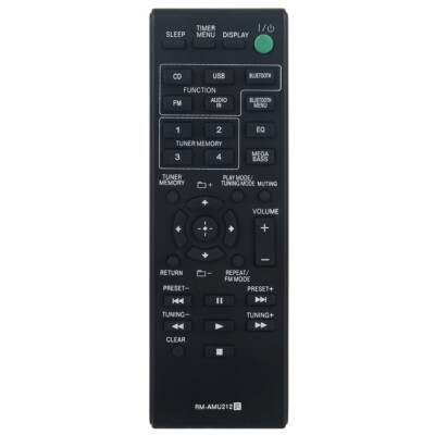 RM-AMU212 Replaced Remote for Sony Mini Hi-Fi System CMT-X3CD SS-SBT20 HCD-SBT20