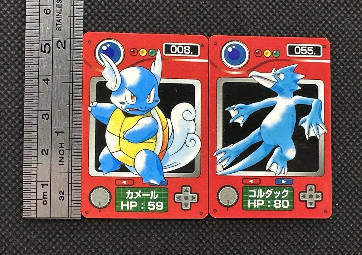 Wartortle Golduck 008 055 Pokemon Pokedex Mini Card Zukan Japanese
