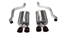 For Corsa 2009-2013 Chevrolet Corvette C6 6.2l V8 Black Sport Axle-back Exhaust