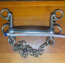 Pelham Bit Mullen Bouche avec Chaîne Horse Bit Acier Inoxydable Occasion 5 Pouces