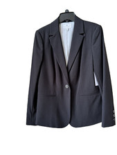 Chaus Sophia Blazer New York Ladies Black Sz 6 -one Button Front Classic Blazer