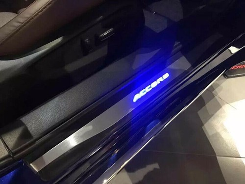 For Honda Accord 2018-2022 LED Illuminated Door Sill Scuff Plate Guard Cover Kit - Picture 2 of 6