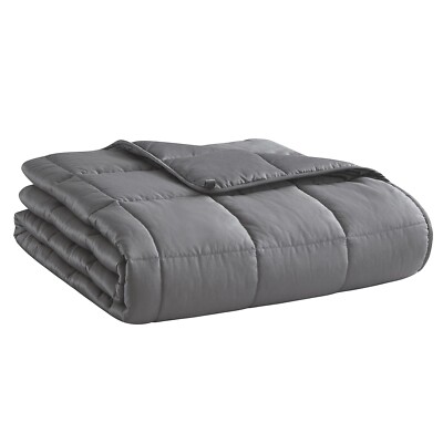 Weighted Blanket Queen Size (Dark Grey, 60''x80'' | 25 lbs) Cooling Breathabl...