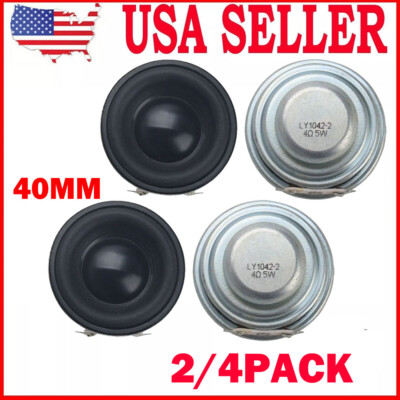2/4pack 40mm Mini Audio Portable Speakers 16 Core 4 Ohm 5w Full Range Speaker US