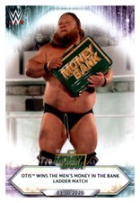 2021 Topps WWE #69 Otis Wins the Men's Money in the Bank Ladder Match 