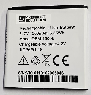 Ersatzakku kompatibel für Doro DBM-1500B für Liberto 820 mini 1500mAh