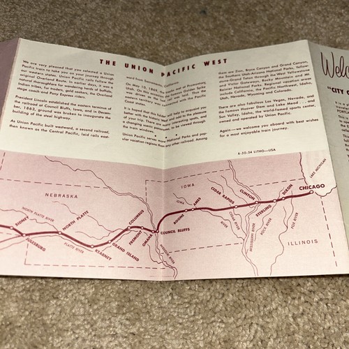 Folleto/mapa 1954 ALONG THE WAY STREAMLINER, "Ciudad de Portland" UNION PACIFIC - Imagen 11 de 11
