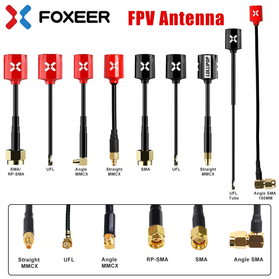 FOXEER FPV Antenna Micro Lollipop Gain 5.8G 2.5dBi Omni LHCP/RHCP for RC Drone - image 2 of 4