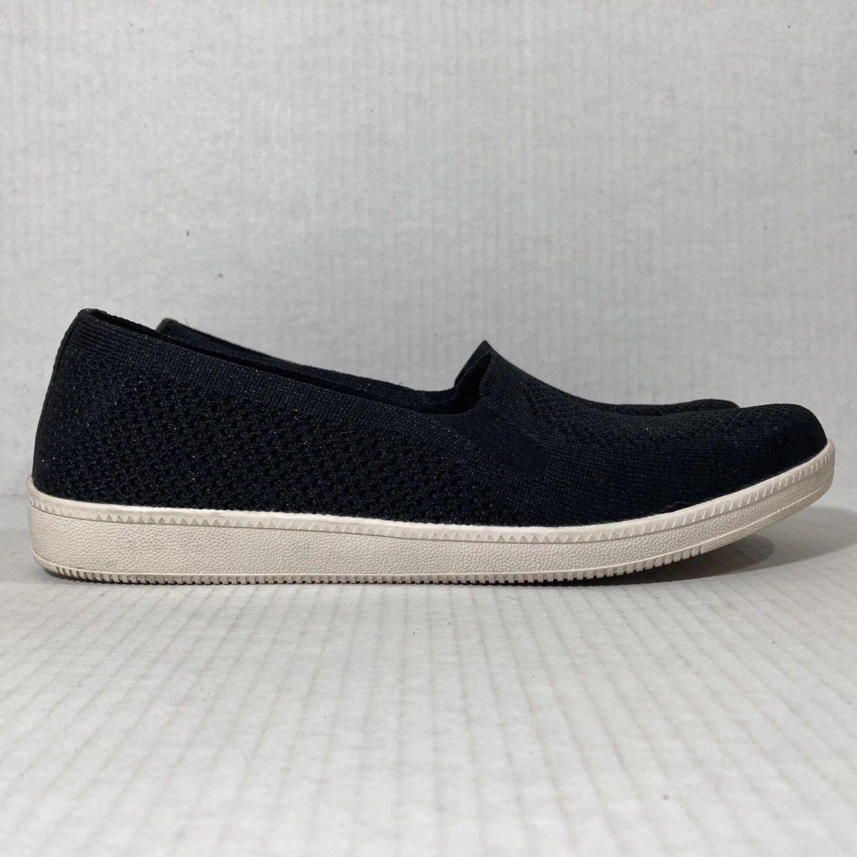 Skechers Madison Ave Closest Star Black White Casual Comfort Slip