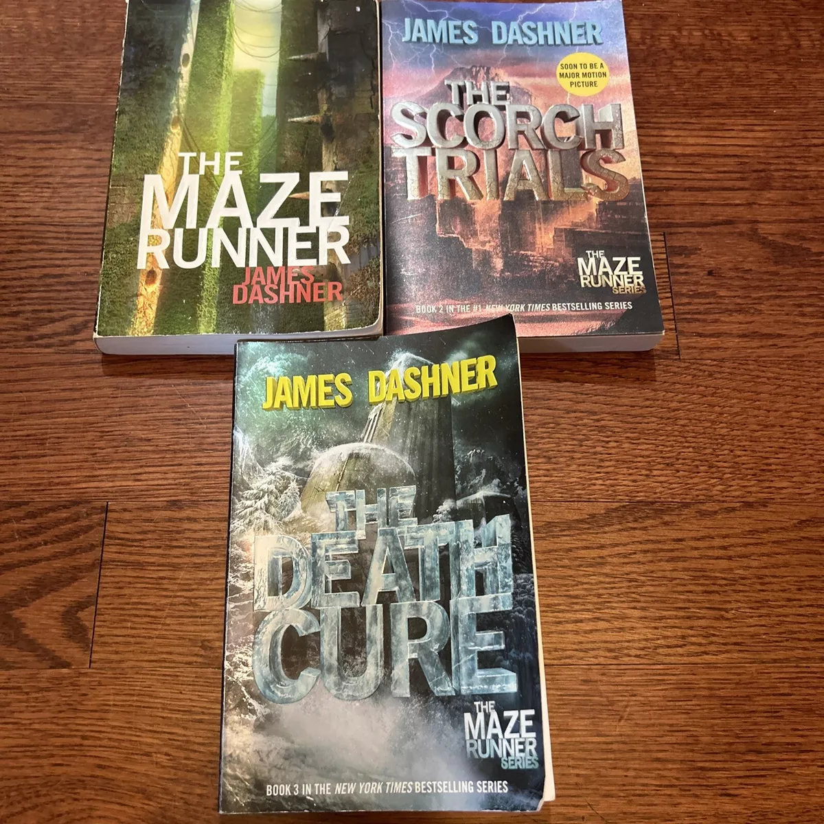 James Dashner The Death Cure, The Maze Runner, The Scorch Trails all 3  books lot