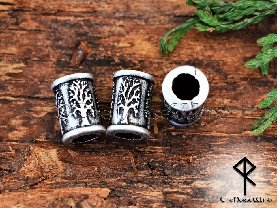 Yggdrasil Wikinger Bartring Keltische Haarperle Lebensbaum Bartperle Bartschmuck - Bild 4 von 4