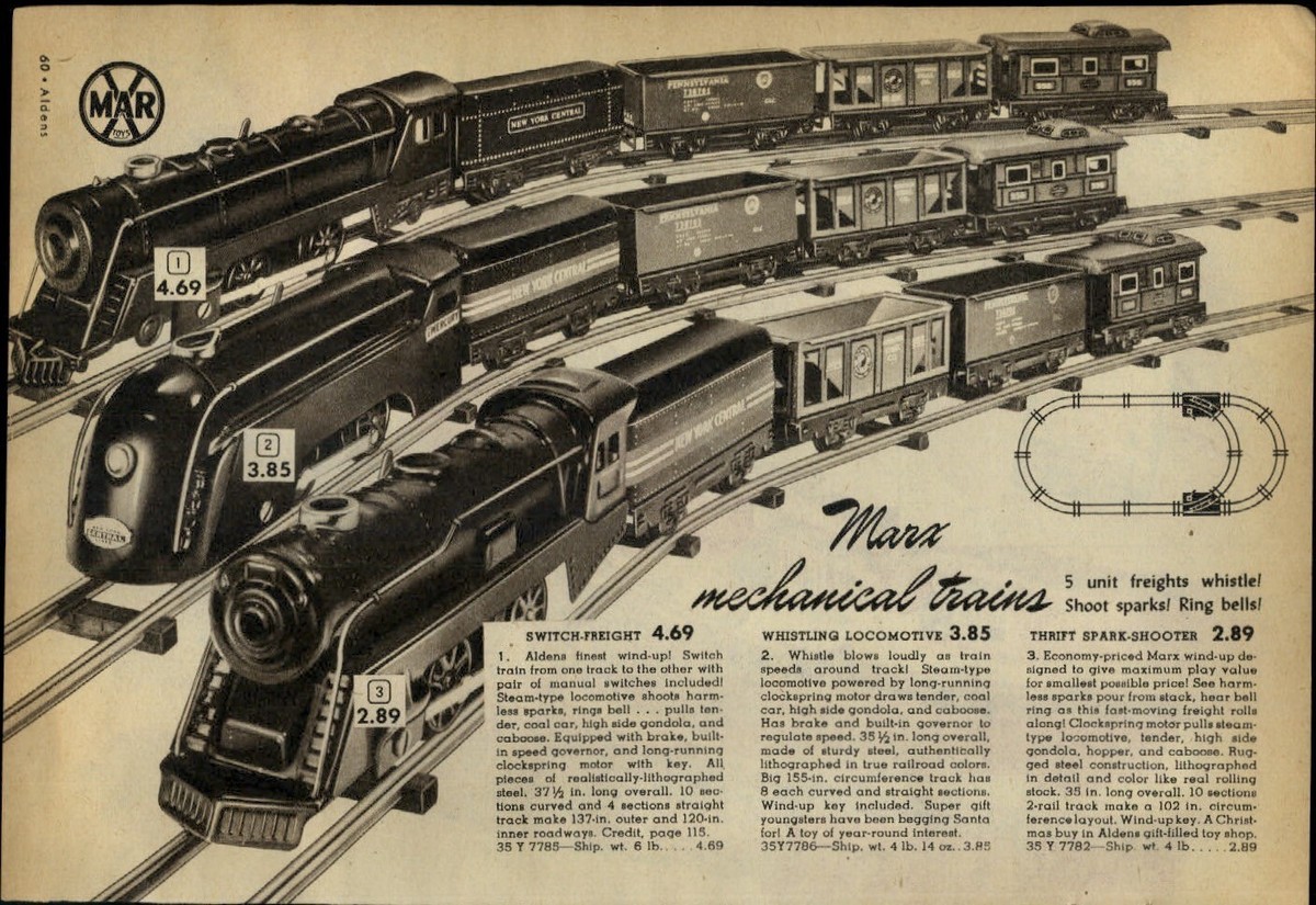 1950 PAPER AD COLOR Gilbert American Flyer Electric Train Marx