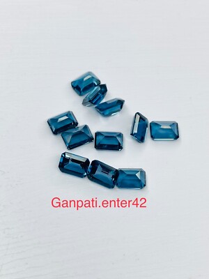 London Blue Topaz Facettierter Oktagon Schliff 7x5 mm 01 Stk. Lose Edelstein
