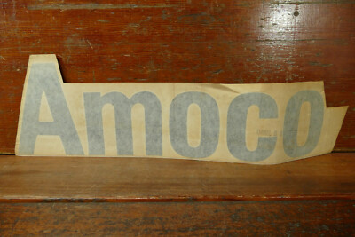 Vintage AMOCO Gas Oil Station Motor Oil Gas Pump Sticker Advertising ...