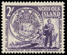 NORFOLK ISLAND 20 - Landing of Pitcairn Islanders Centenary (pc11607)