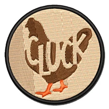 Chicken Hen Cluck Farm Animal Multi-Color Embroidered Iron-On Patch Applique