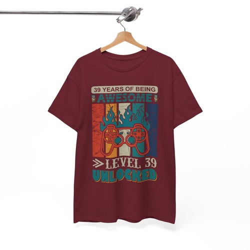 Gaming Video Games Unisex Heavy Cotton Tee T-Shirt 'Years Of Being Awesome' - Picture 102 of 109