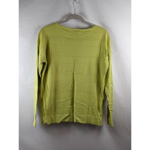 Spring Green Sweater Ann Taylor Loft Long Sleeve Lightweight Knit Career Staple - Picture 7 of 7