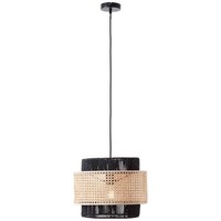 Brilliant 99529/06 Arles Pendel HäNge Decken Leuchte Lampe 35Cm Schwarz Rattan