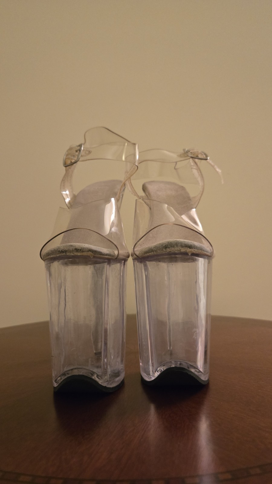 8" Clear Jumbo Stack Platform Stripper High Heels… - image 4