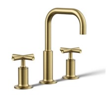Kohler K-14406-3-2MB Purist Widespread Bathroom Sink Faucet, Brushed Brass