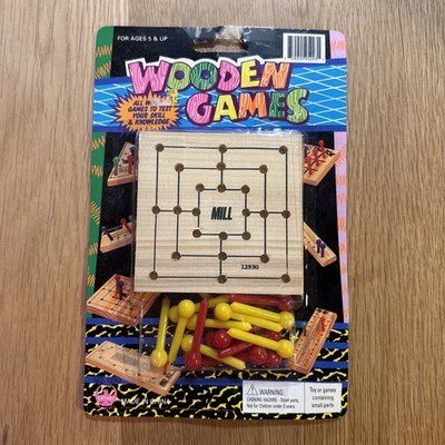 Vintage Kids Cathay Wooden Games Mill Test Your Skill & Knowledge Toys NEW