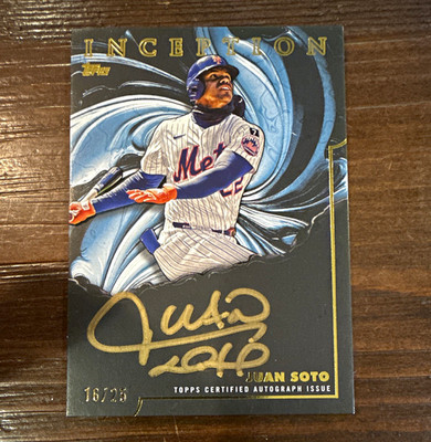Topps Inception Juan Soto Gold Ink Auto /25 #IS-JS Mets 2025