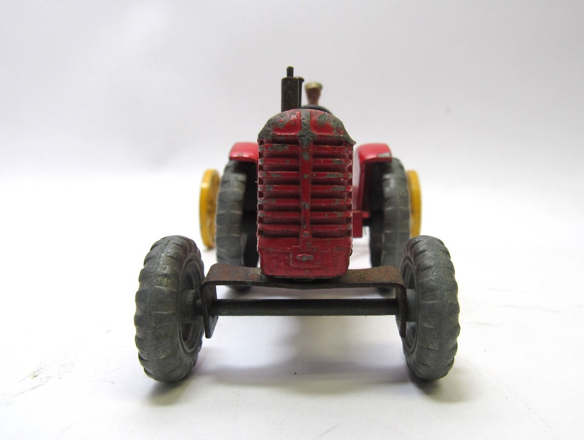 DINKY TOYS Massey Harris Tractor with Grey Wheels + Hay Rake | eBay